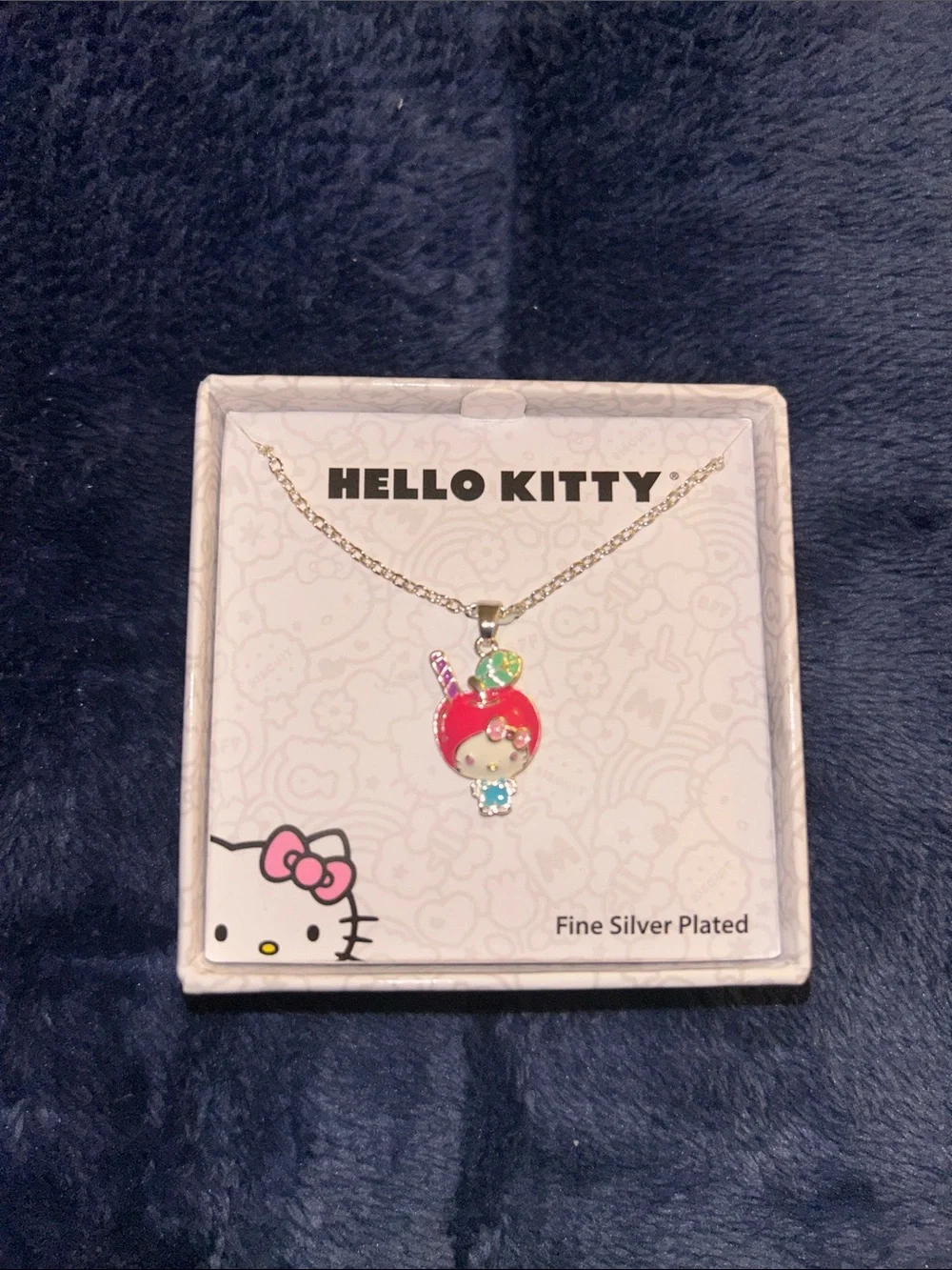 Hello Kitty Pink Multicolor Enamel Pendant Necklace